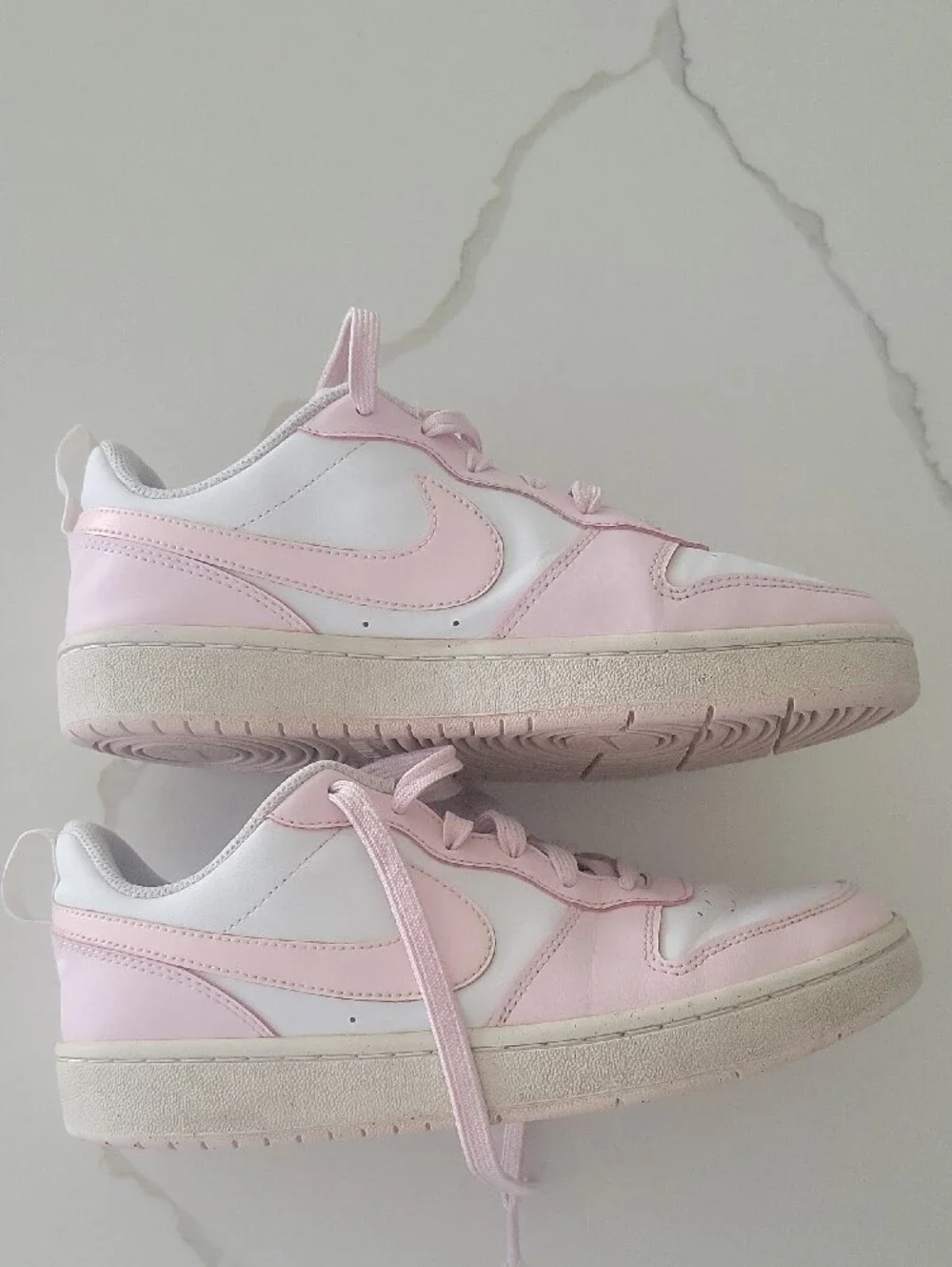 Nike Women's Low-Top Sneakers in Pink and White